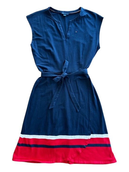 Tommy Hilfiger Dresses & Skirts - Tommy Hilfiger Sleeveless Navy Red White Striped Dress Tie-Waist | Size Small